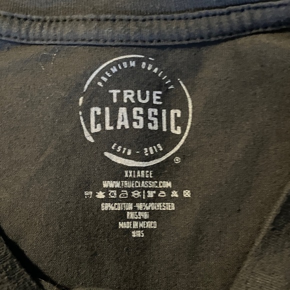 True Classic Short Sleeve Tees 4 pack bundle - Blue, Light Gray, Olive, Gray XXL - Picture 3 of 3